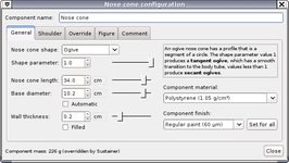 Component edit dialog